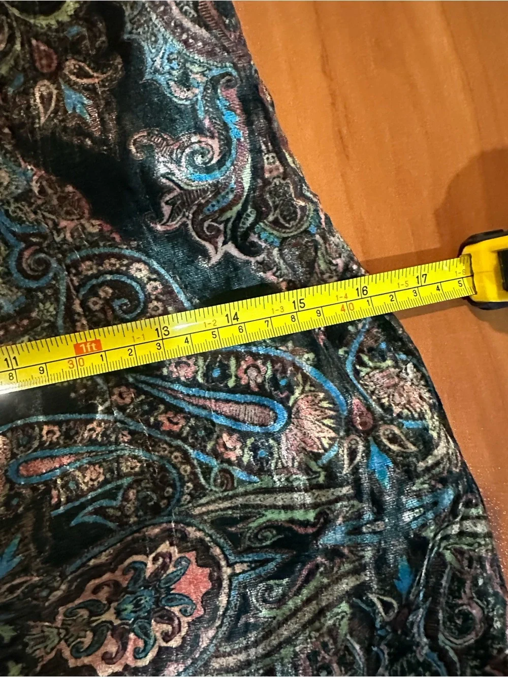 ZARA Paisley Velvet Mini Skirt Size XS Boho Y2K Stretch Bodycon Multicolor Women